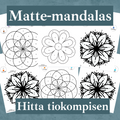 Matte-mandalas tiokompisar. Para ihop tiokompisarna