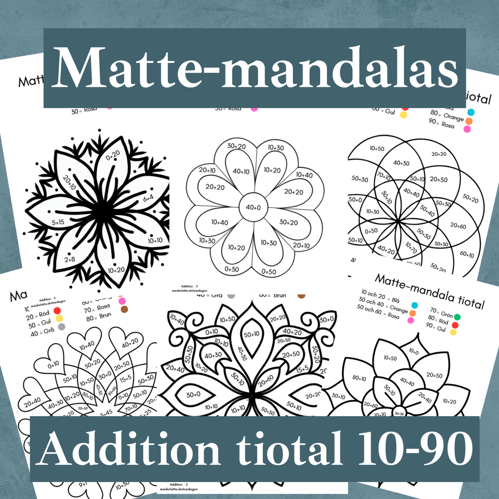 Matte-mandalas addition tiotal