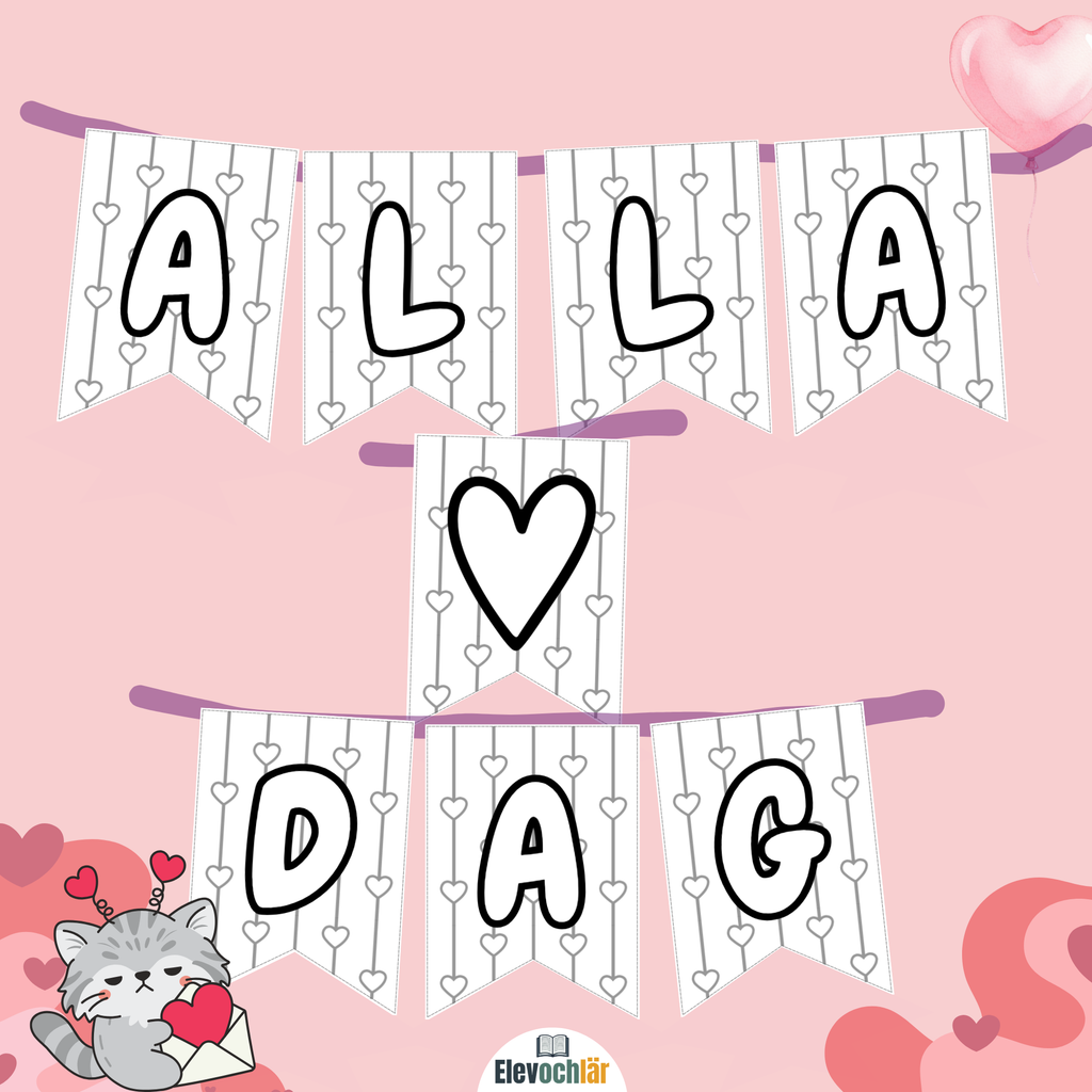 Vimplar alla hjärtans dag