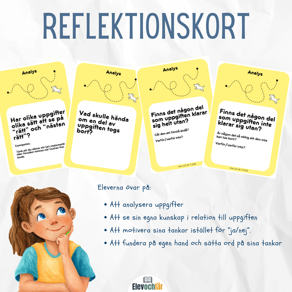 Reflektionskort - analysera det egna lärandet