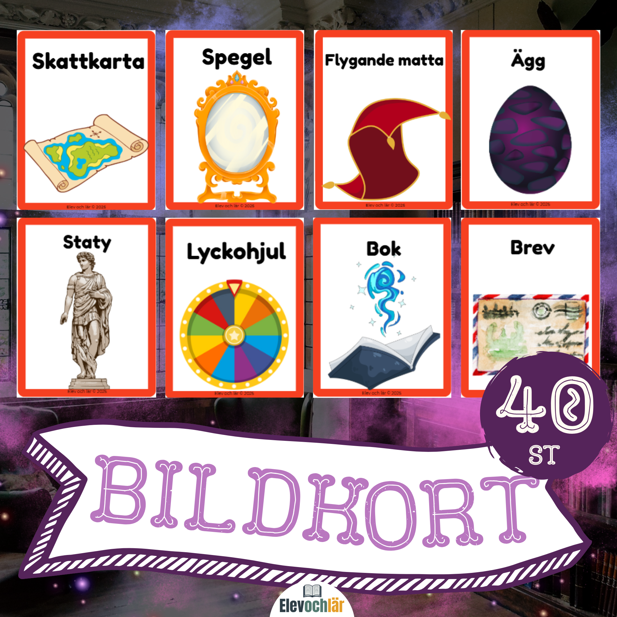 Bildkort Föremål - 40 kort för kreativt skrivande