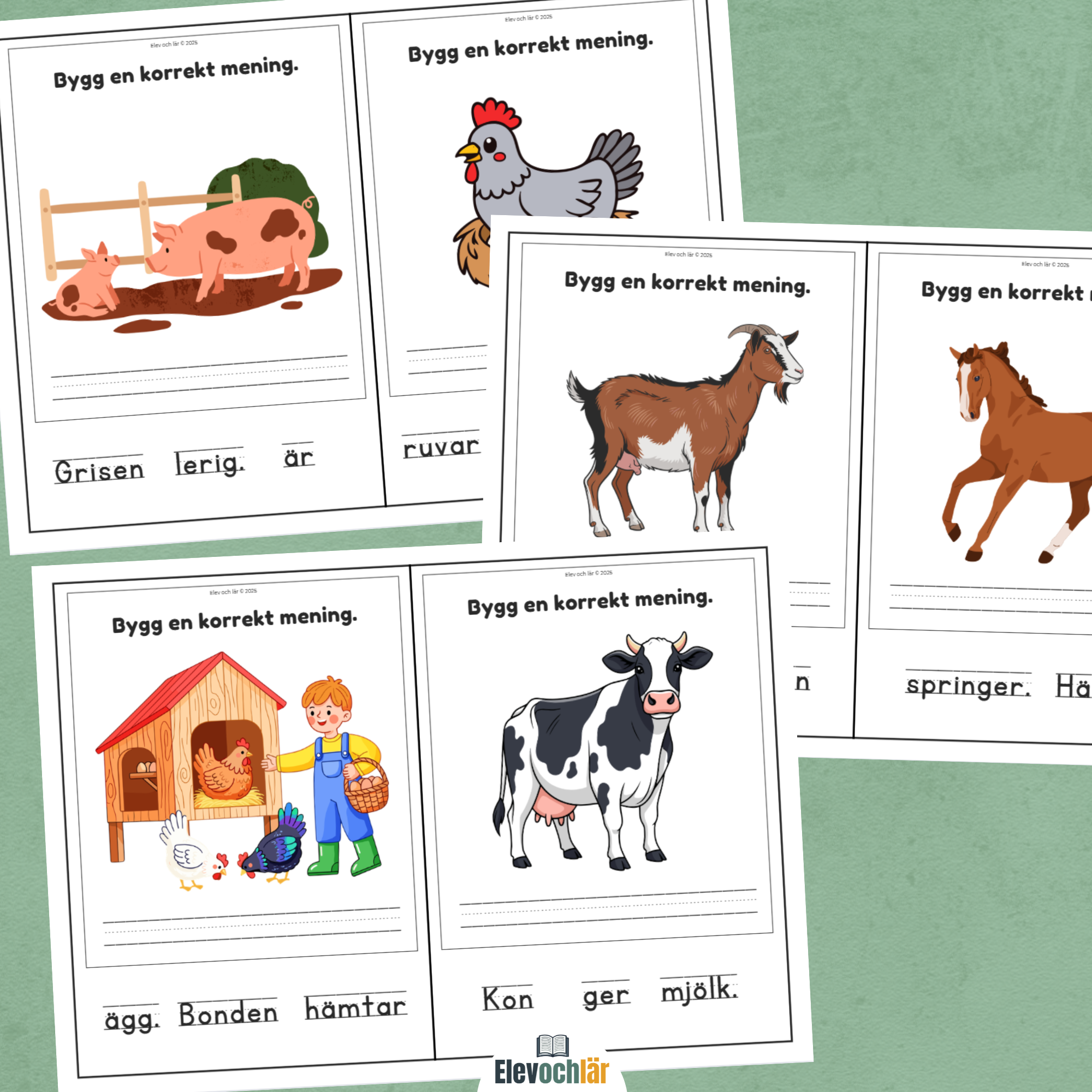 Bygg meningar - Bondgården