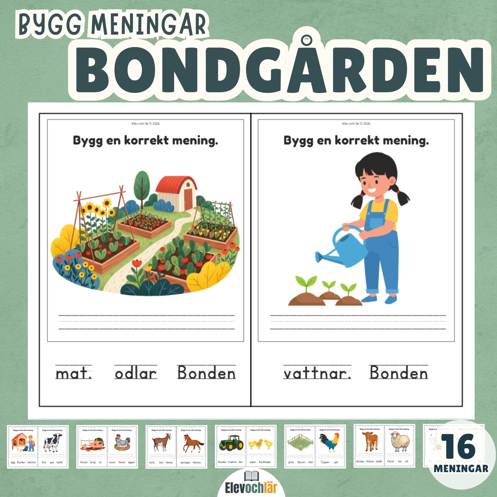 Bygg meningar - Bondgården