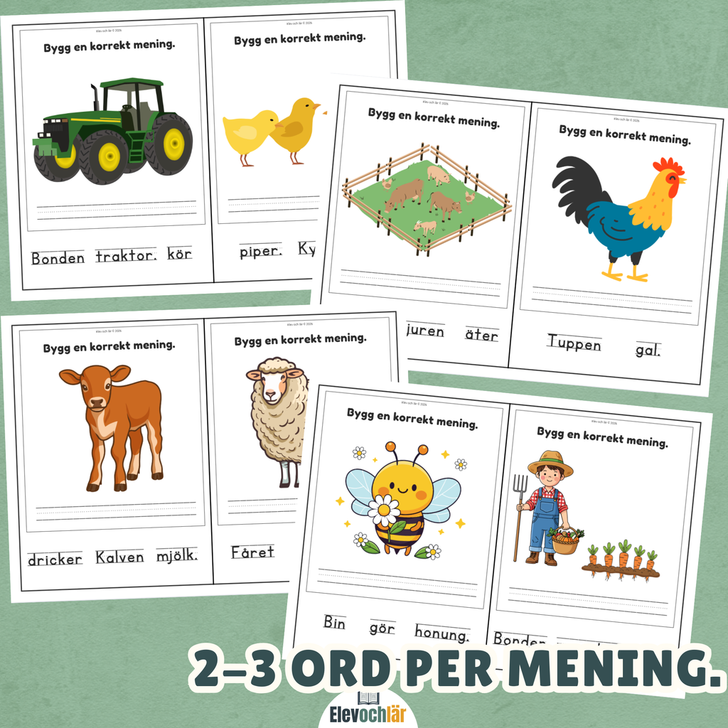 Bygg meningar - Bondgården