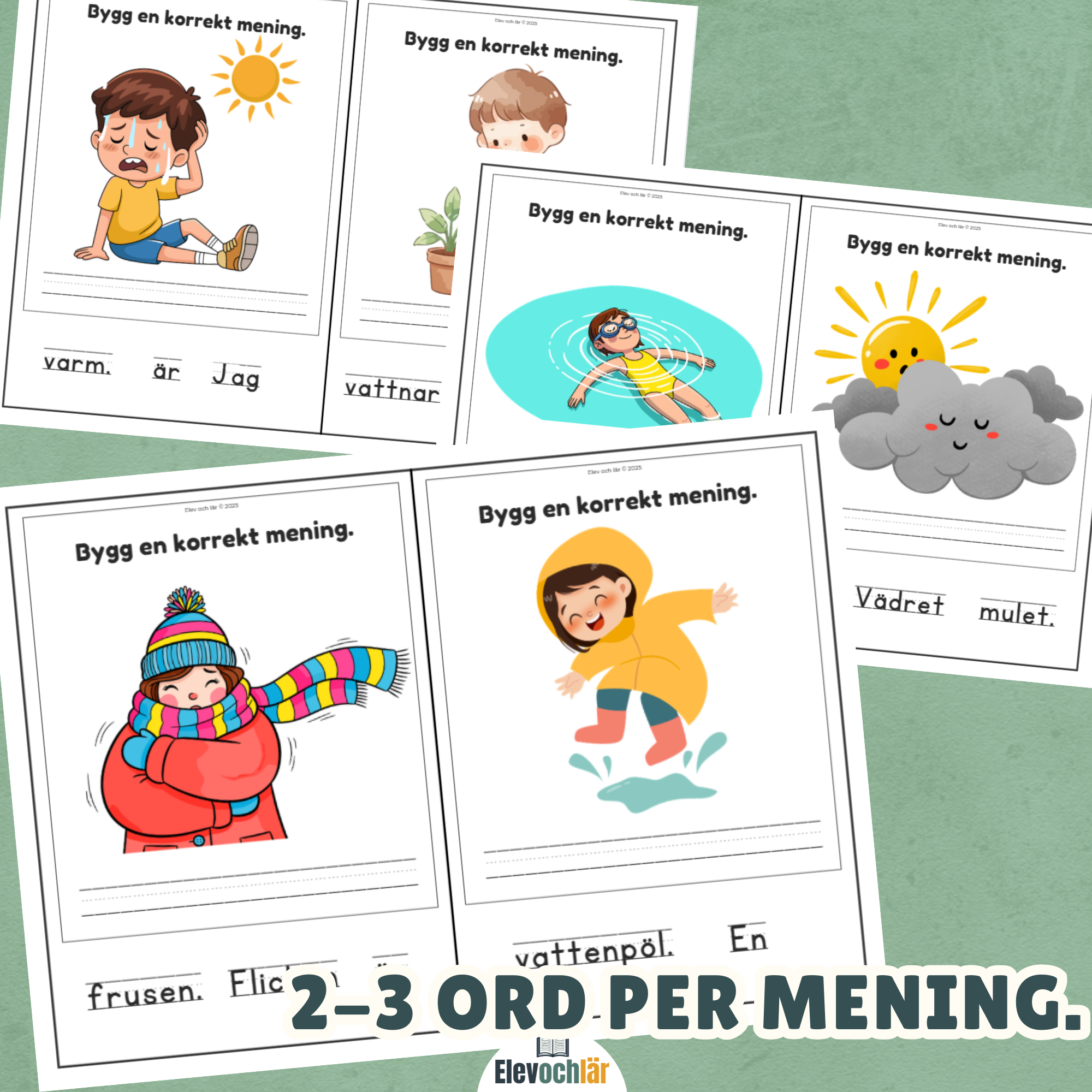 Bygg meningar - väder