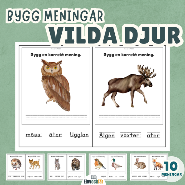 Bygg meningar - Vilda djur