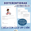 Differentierad läsförståelse - "Cykeln som gick upp i rök", samma berättelse i fyra olika nivåer