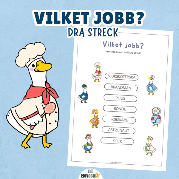 Dra streck mellan ankor och deras yrken