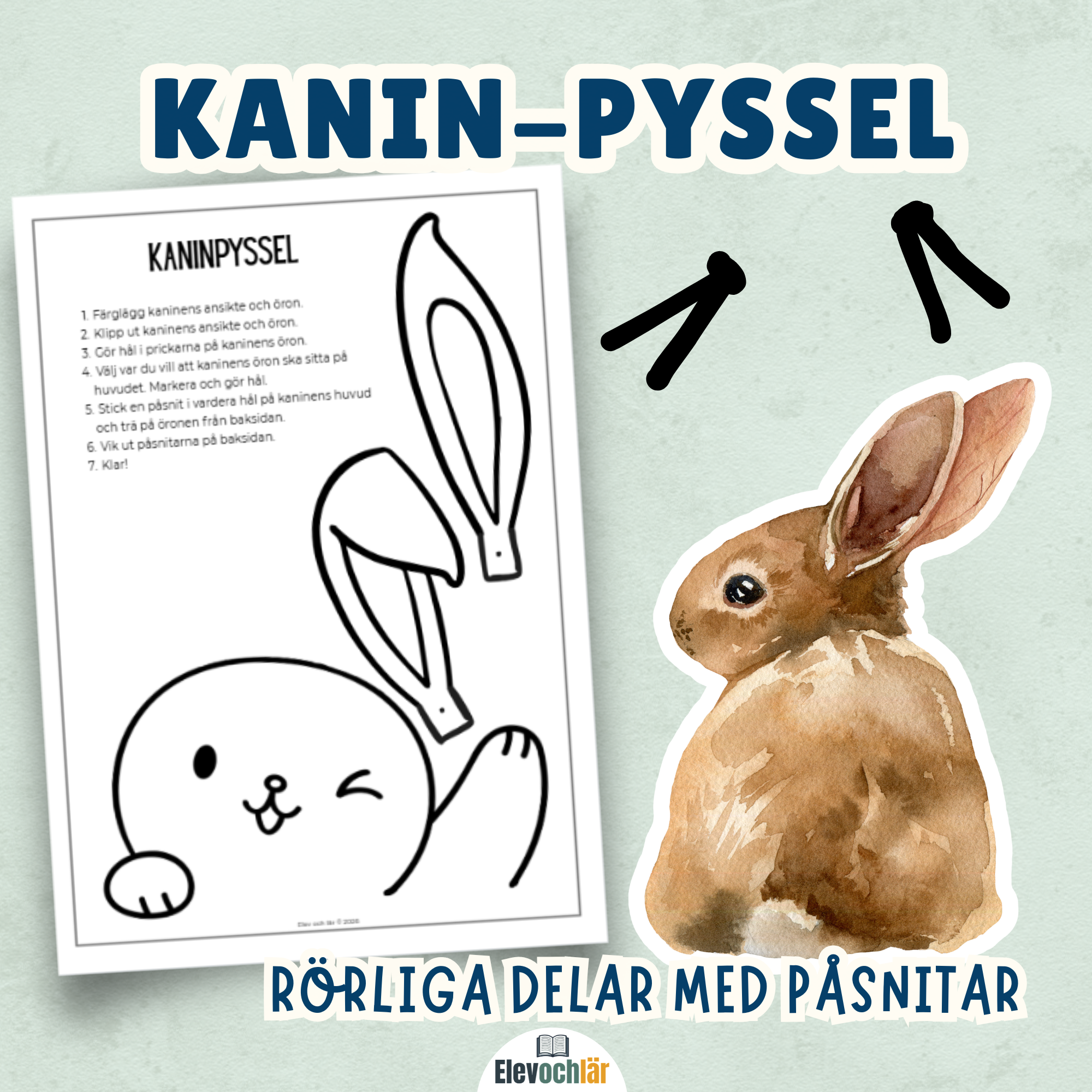 Kaninen - pyssel med rörliga delar