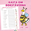 Kasta om bokstäverna. Vår-ord + facit