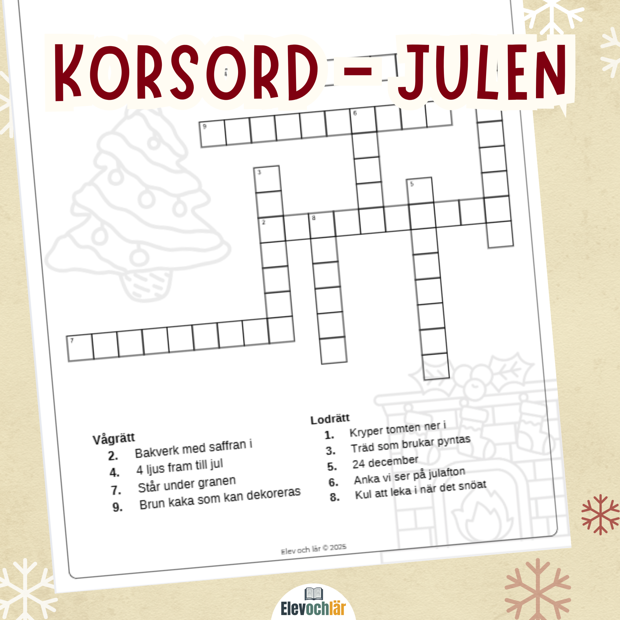 Korsord - julen