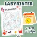 Labyrinter sommaren - hitta till solen + facit
