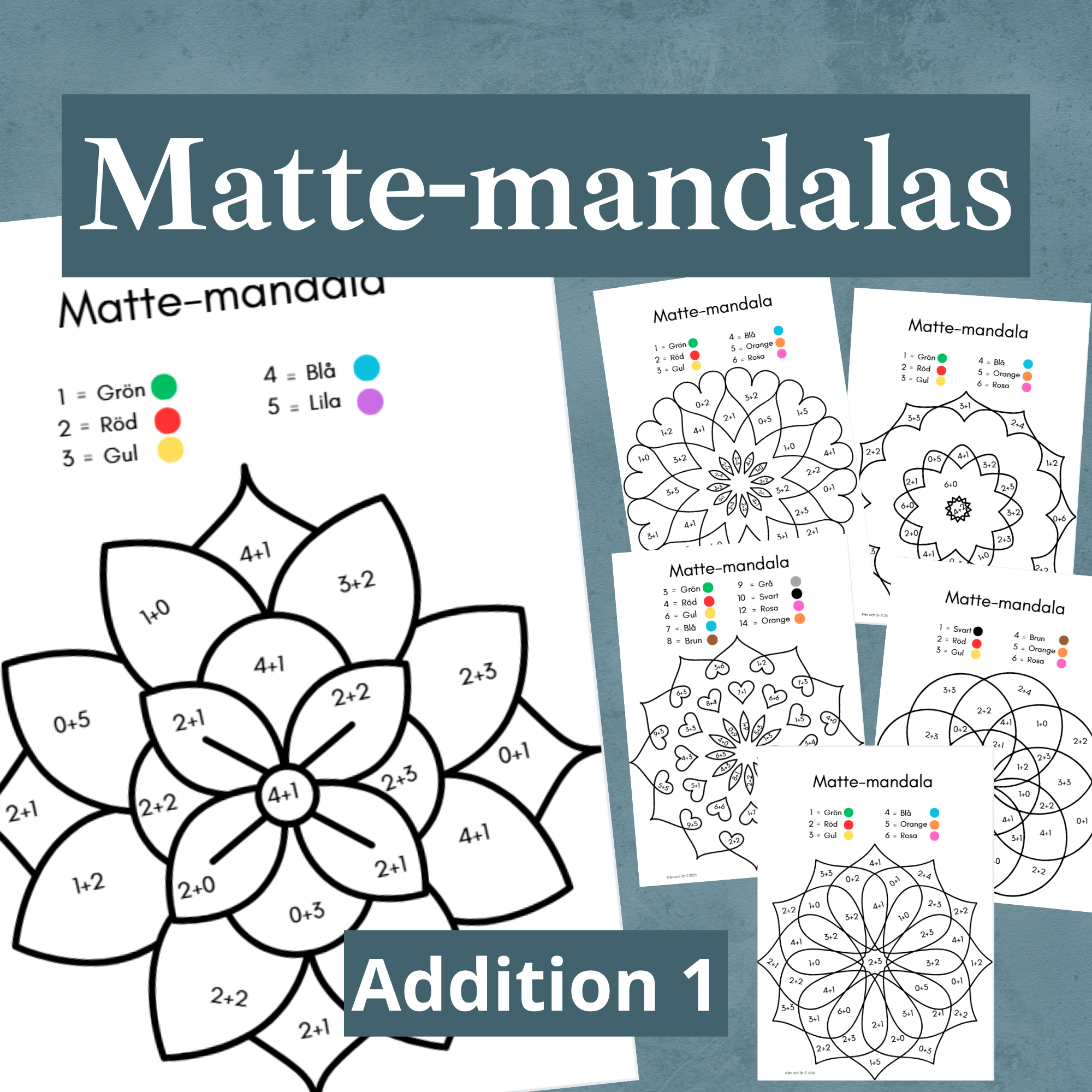 Matte-mandalas Addition 1. Enkel addition