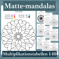 Matte-mandalas multiplikationstabellen 1-10. 10 arbetsblad