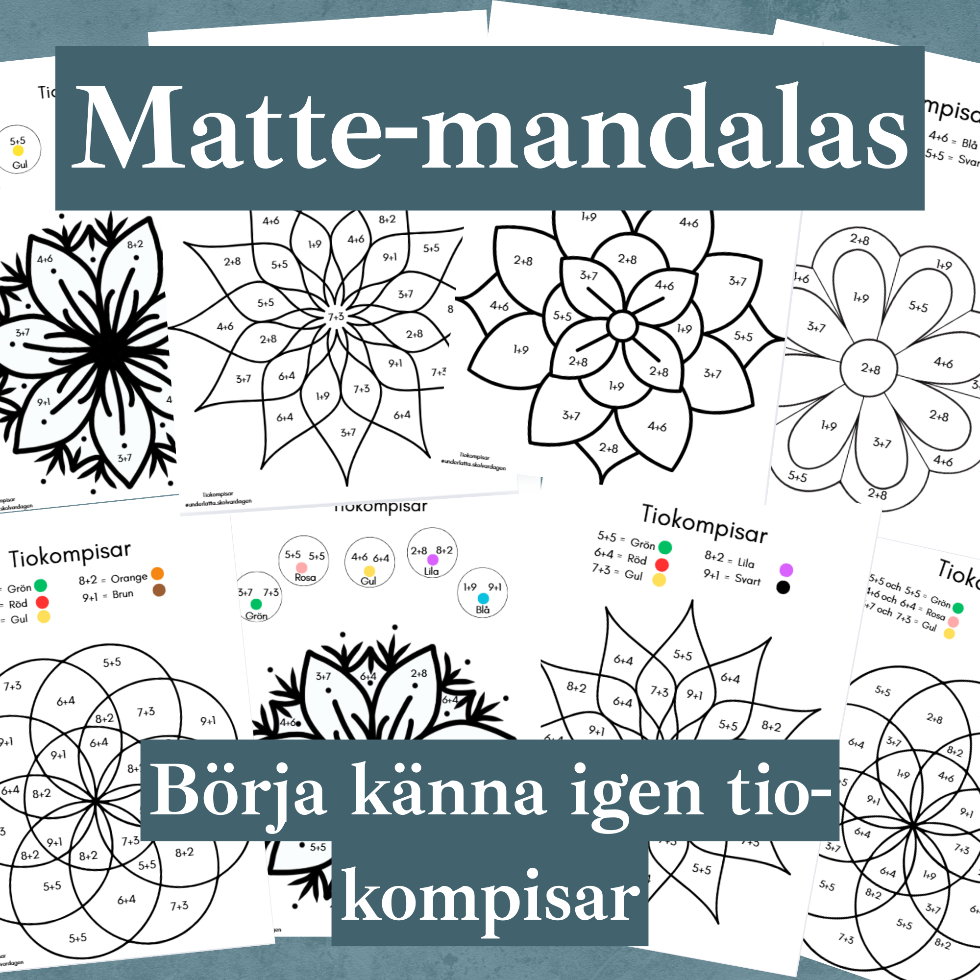 Matte-mandalas börja känna igen tiokompisarna