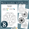 Matte-mandalas 8:ans multiplikationstabell