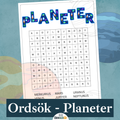 Planeter - ordsök med de 8 planeterna