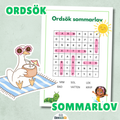 Ordsök Sommarlov 6 ord + facit
