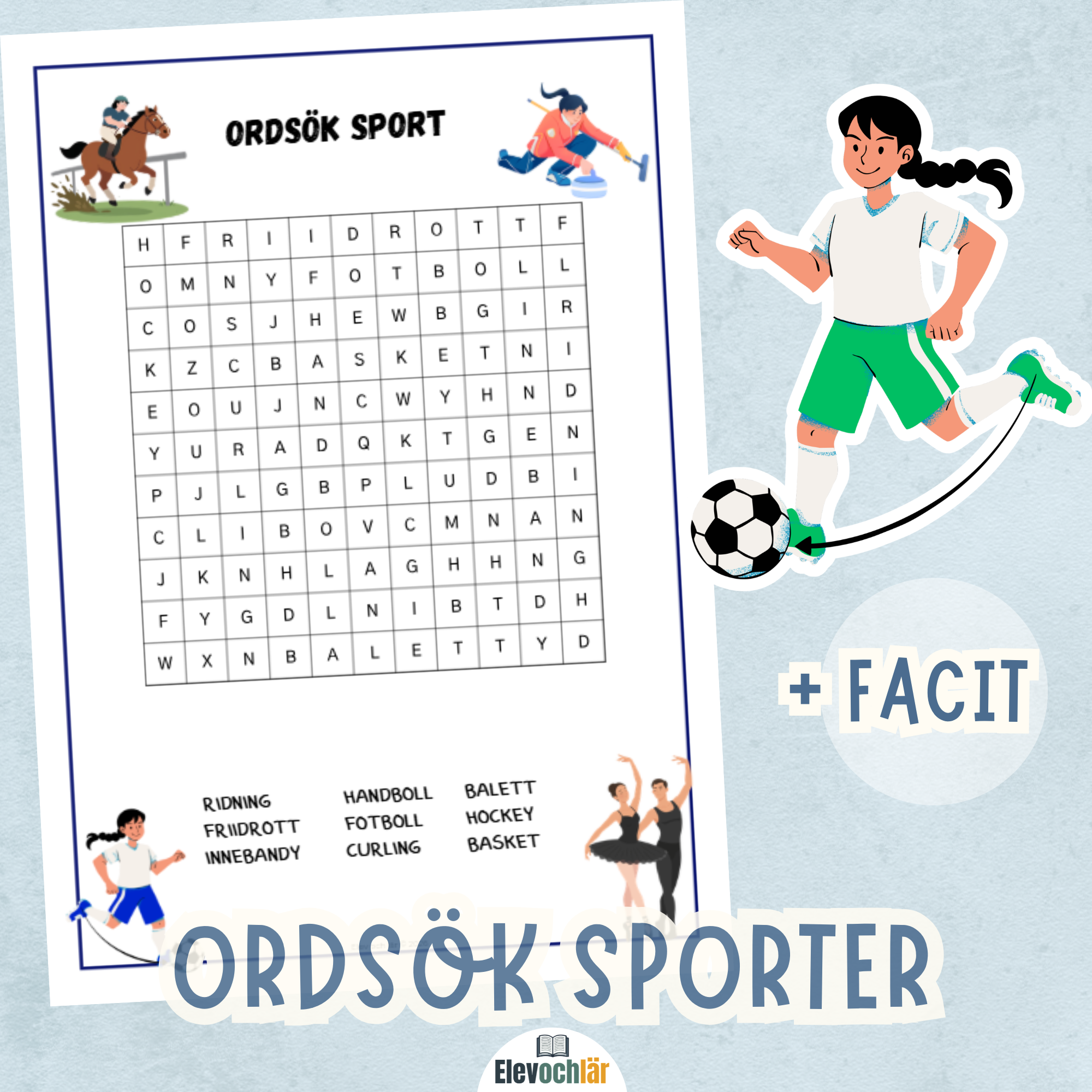 Ordsök sporter + facit