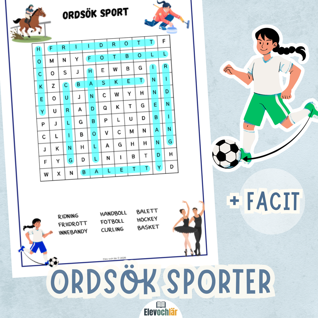 Ordsök sporter + facit