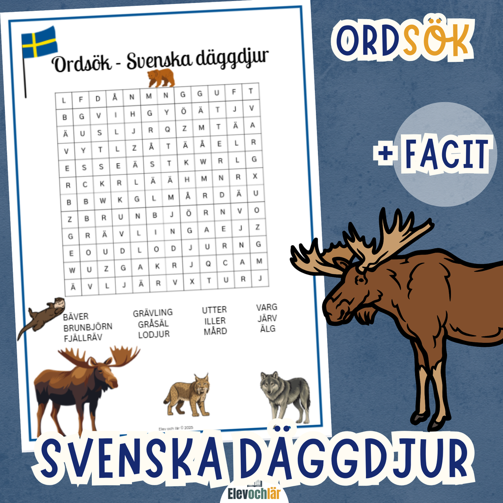 Svenska däggdjur Ordsök