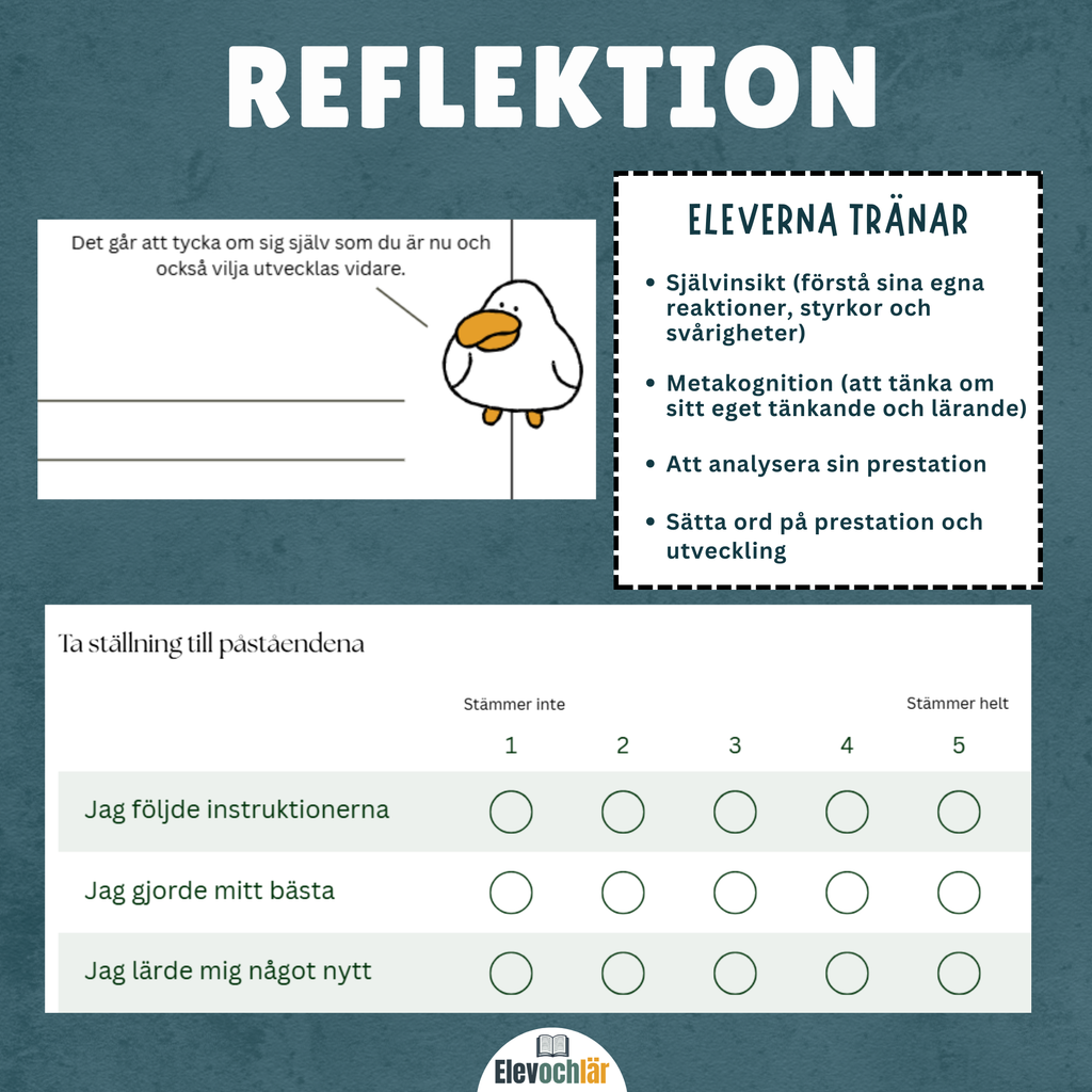 Reflektion - att synliggöra sin egna insats
