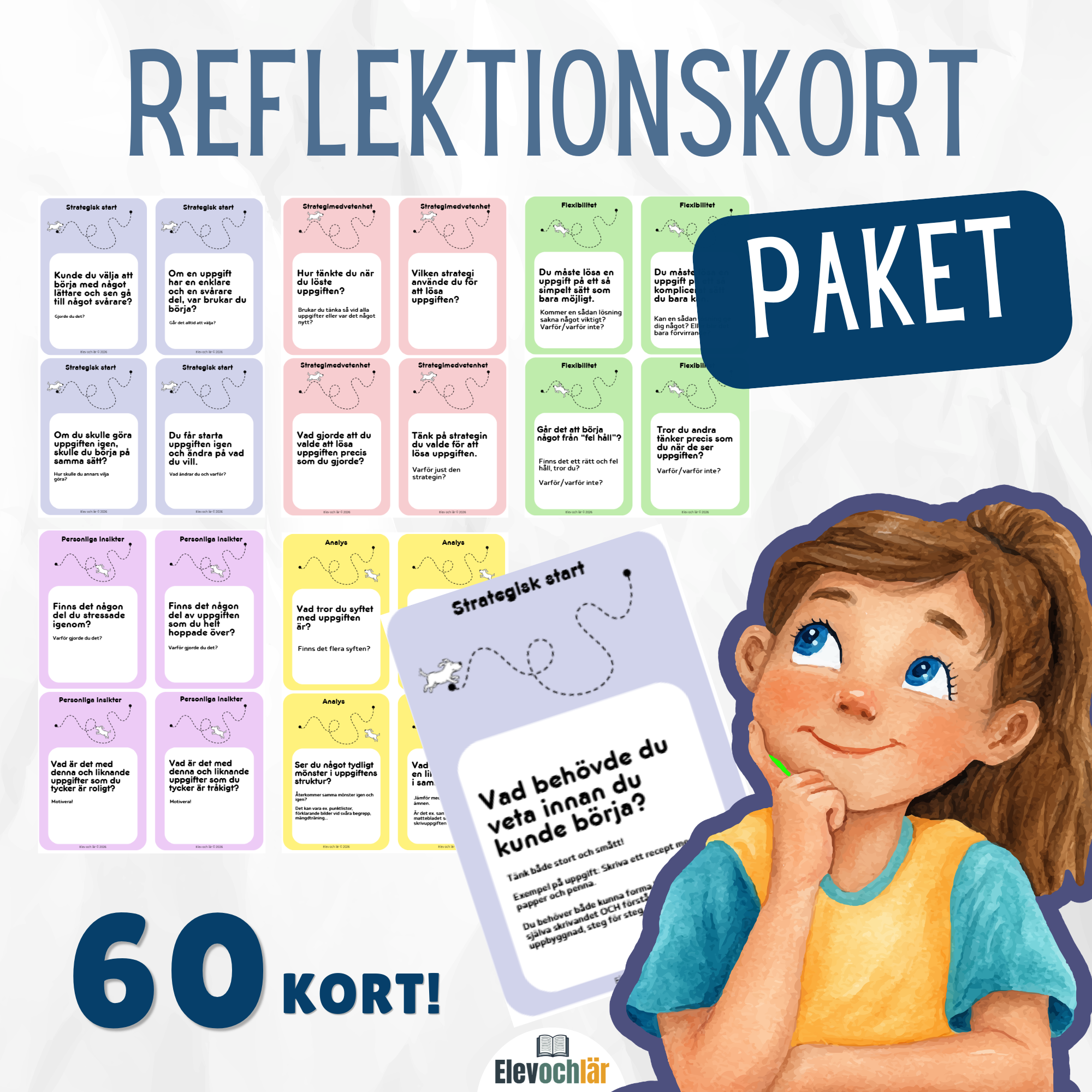 PAKET: Reflektionskort 60 stycken
