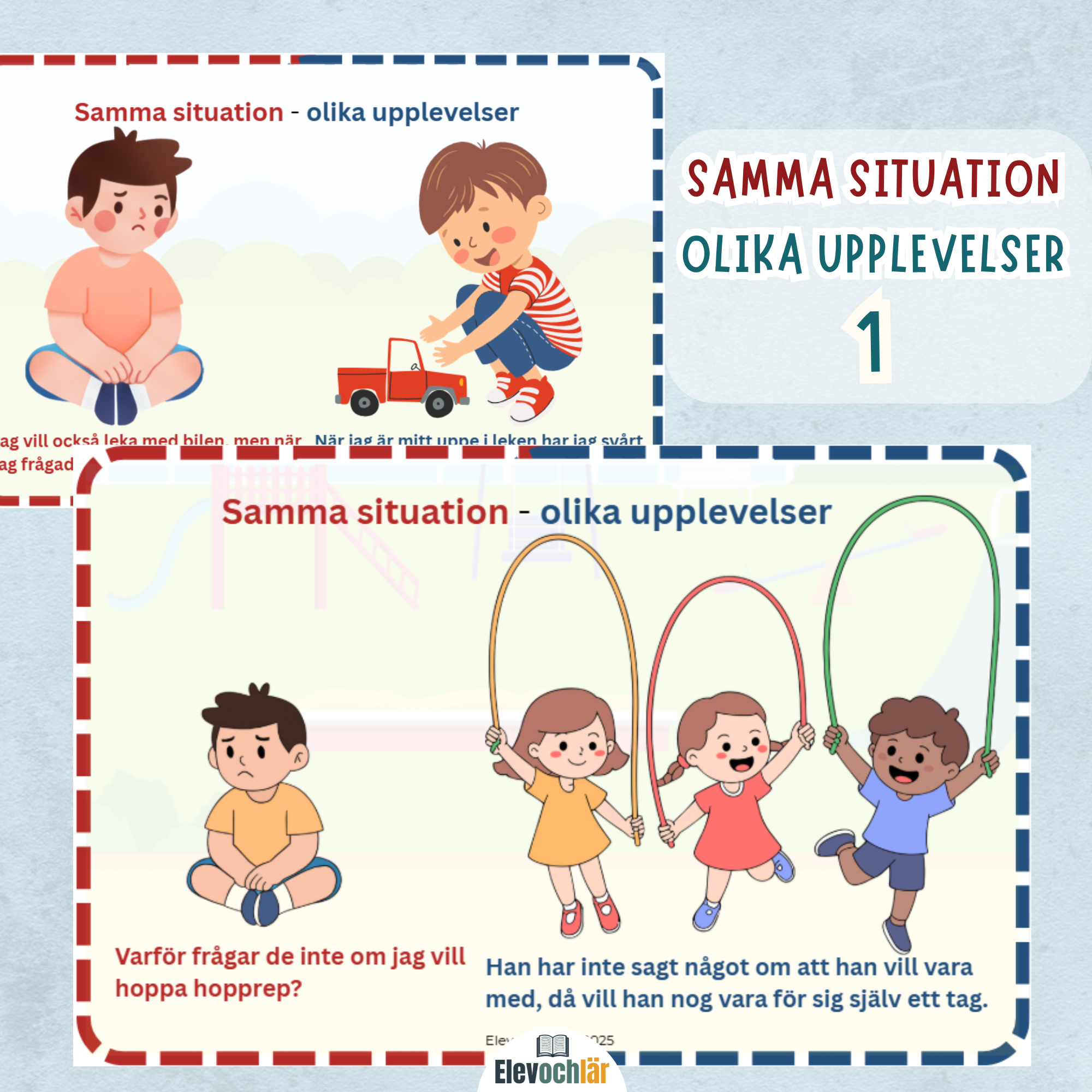 Att fråga och bli tillfrågad. Samma situation - olika upplevelser. Paket 1.