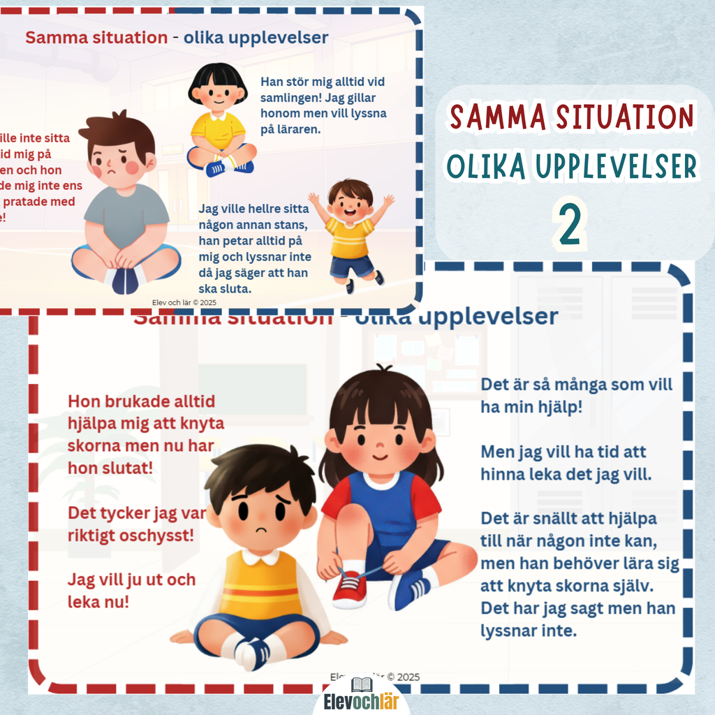 Att förvänta sig utan motprestation. Samma situation - olika upplevelser. Paket 2.