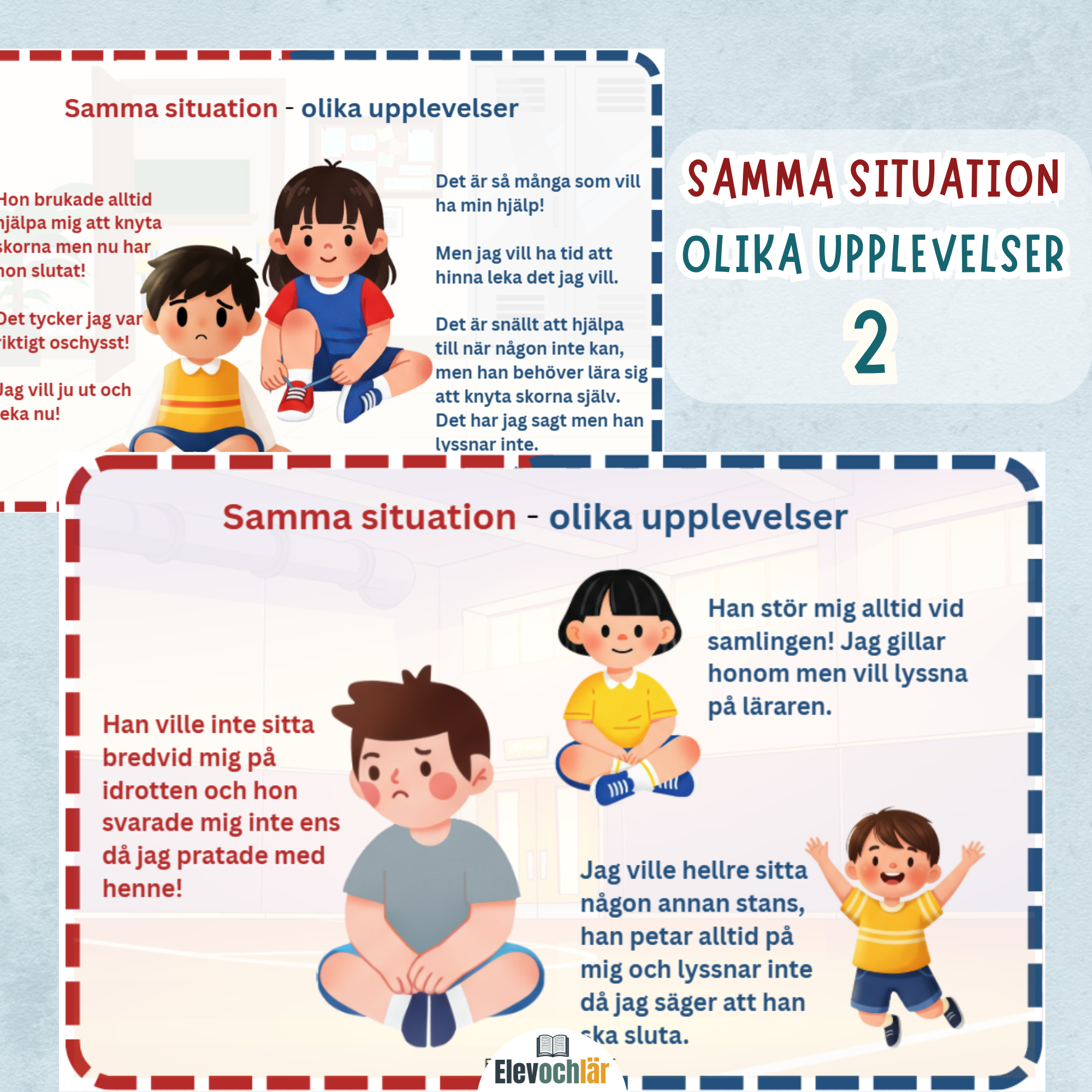 Att förvänta sig utan motprestation. Samma situation - olika upplevelser. Paket 2.