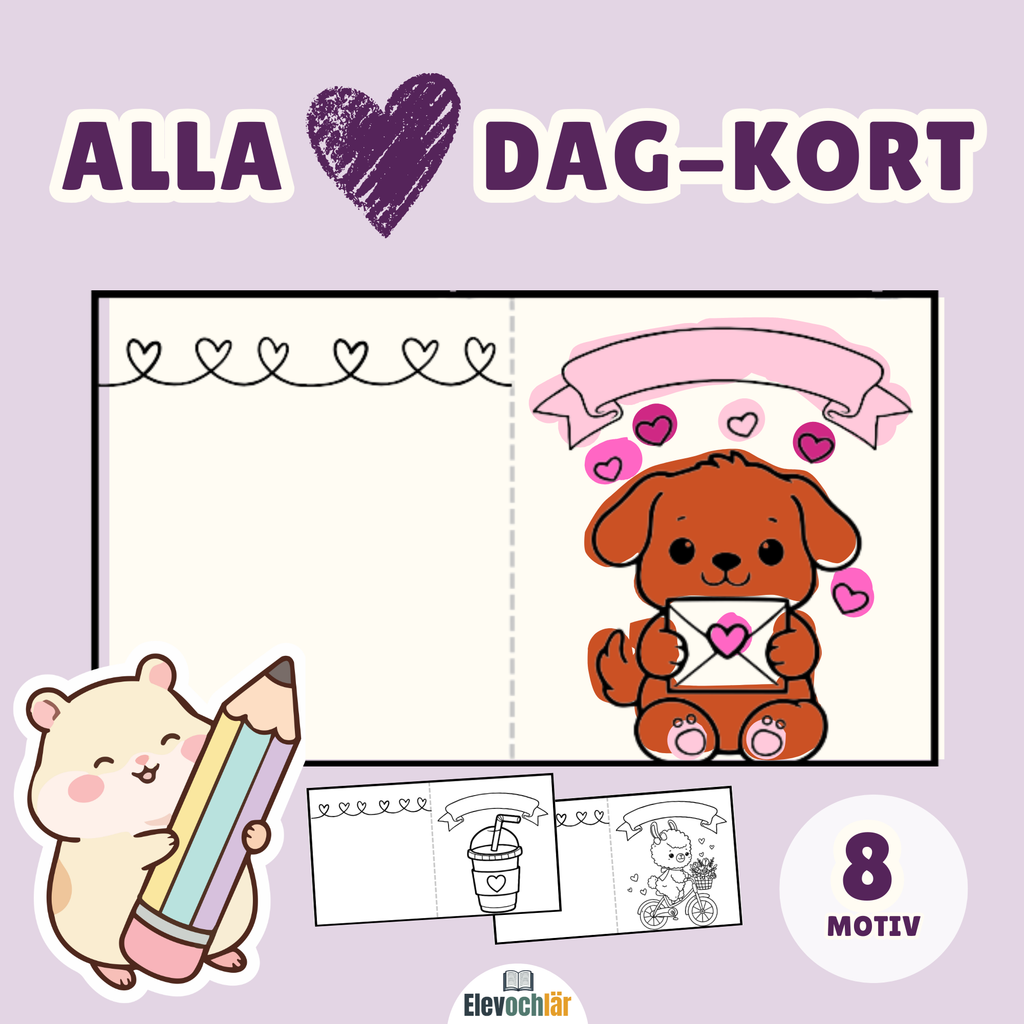 Vik-kort Alla hjärtans dag! Pyssla egna söta brev