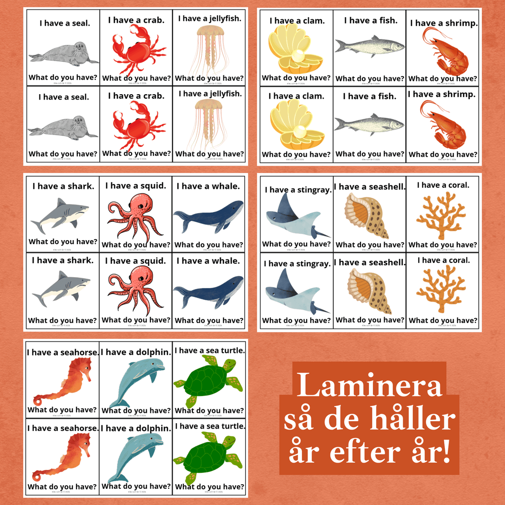 I have a... What do you have? Sea animals and creatures