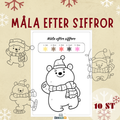 Måla efter siffror - målarbilder Jultema