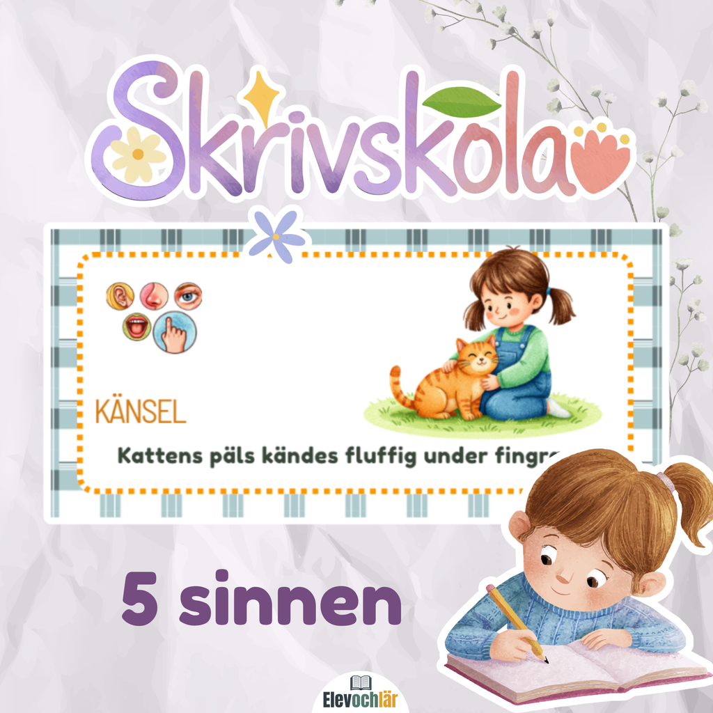 Skrivskola FEM SINNEN - sex tydliga exempel på skrivstrategier