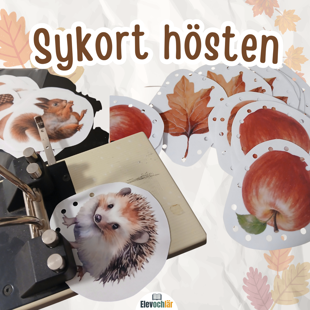 Sykort med hösttema. Ha syslöjd i klassrummet