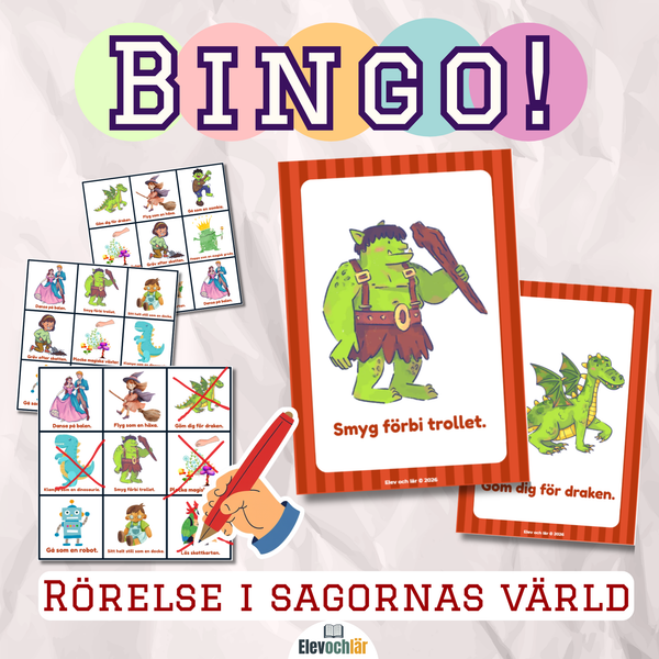 Rörelse-BINGO! I sagornas värld.