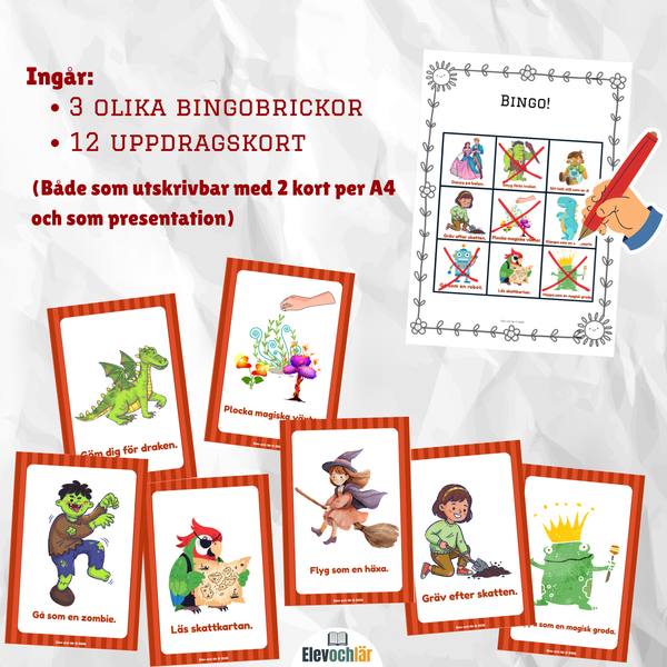 Rörelse-BINGO! I sagornas värld.